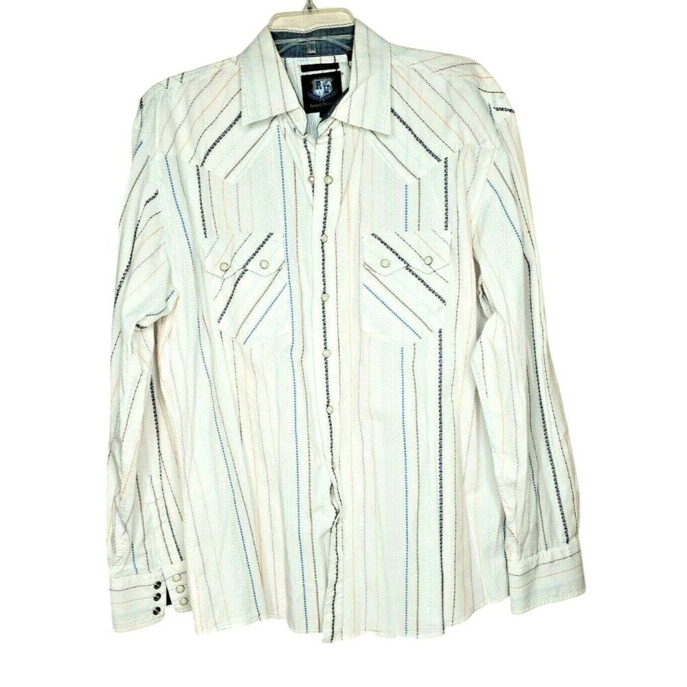Mint Condition Resistol University Cowboys Men's Large Pearl Snap Shirt